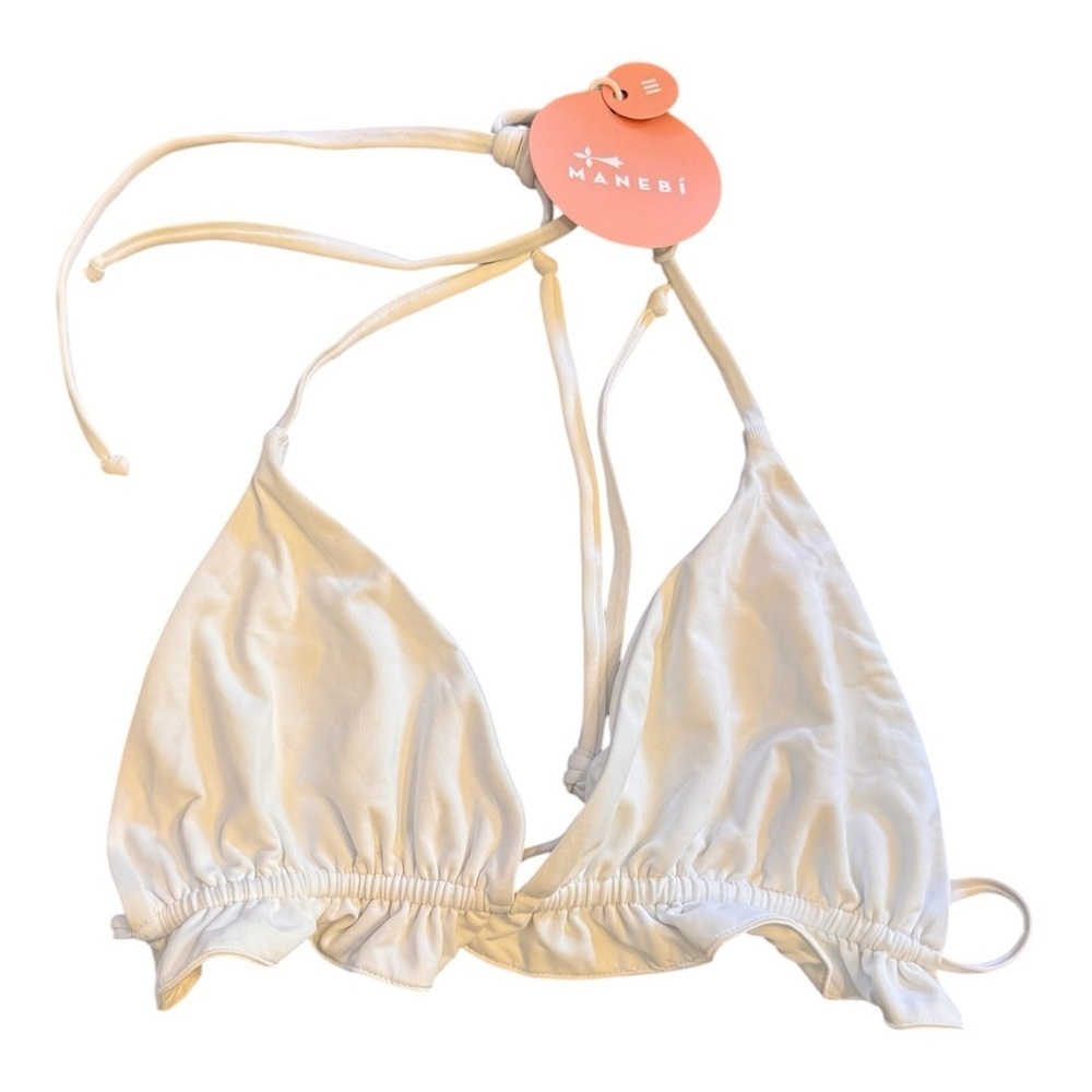 Manebi Rouches Bikini top in white NWT - Picture 2 of 5